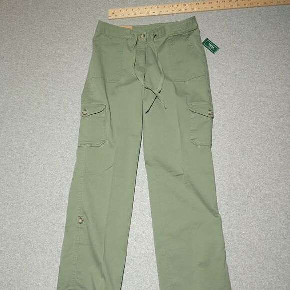 LL Bean Southport Cargo Pants Women SZ 8 Reg. Convertible Favorite Fit Nautical. - Picture 1 of 6